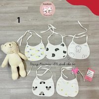 Set 5 Yếm Buộc Dây Cotton Siêu Xinh Cho Bé Yêu