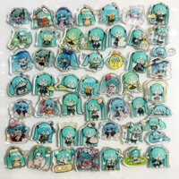 Set 50-100 Sticker hatsune miku 2cm Dán Trang Trí Tủ Lạnh diy Kagamine Rin   Kagamine Len  Megurine Luka