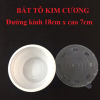 Set 50 bát, tô nhựa đựng bún, phở, đồ mang về có nắp (hàng dày, đựng đồ nóng thoải mái)