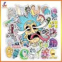 Set 50 cái Sticker Rick and Morty dán mũ bảo hiểm, hình dán Rick and Morty chống nước, decal hình Rick and Morty cute - 10 Sticker