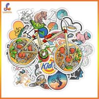 Set 50 cái Sticker Xe Đạp dán mũ bảo hiểm, hình dán bike chống nước, decal trang trí xe đạp - 25 Sticker