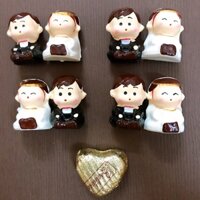 Set 50 cặp hít tủ lạnh hình cô dâu chú rể