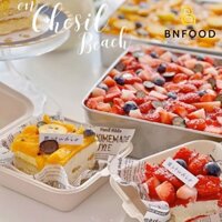 [Set 50] Hộp bã mía vuông đựng bánh mochi chấm kem sữa & Hamburger, Hộp Bento (15x15x8cm)