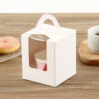 Set 50 hộp đựng bánh Cupcake 1 ô màu trắng
