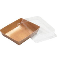 Set 50 hộp giấy Kraft vuông đựng bánh