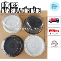 Set 50 Hộp Nhựa Tròn Nắp Trong H25 đựng bánh kem, rau câu, bông lan