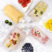 SET 50 [Kèm Phễu] TÚI NHỰA NẮP VẶN CỔ RỘNG 1.5CM Túi đựng trà sữa , túi có vòi, túi giá rẻ