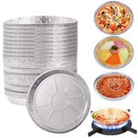Set 50 Khay Giấy Bạc Lót Nồi Chiên Không Dầu Cỡ 18cm 20cm 23cm Dày Cứng Tái Sử Dụng