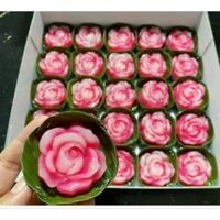 Set 50 khuôn silicon hình hoa hồng Pháp 5 cm, hồng cánh sen làm thạch rau câu, socola,  bánh da lợn Thái Lan cho 8/3