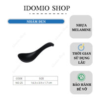 Set 50 Muỗng Nhựa Cán Công Đen Nhám-Mno025