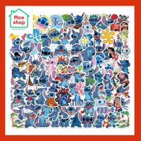 Set 50 Sticker Decal Chống Nước Dễ Thương hình One Piece, Tororo, Vô Diện, Sttch Dán Nón BH, laptop, vali, xe, sổ tay... - Stitch,Set 10 sticker