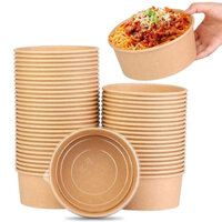 Set 50 Tô Giấy 1000ml Đựng Bún Phở Không Thấm Nước