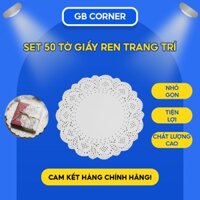 Set 50 tờ giấy ren dùng để lót bánh, thấm dầu, lót bình hoa hay gói quà đẹp và tinh tế