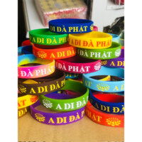 Set 50 Vòng Tay Cao Su Người Lớn, Vòng A Di Đà Phật, Vòng Tay Phật Hiệu