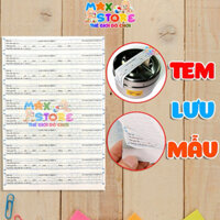 Set 500 Tem Lưu Mẫu, Tem Niêm Phong Thực Phẩm Thức Ăn