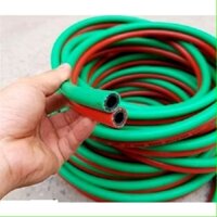 (Sét 5m) Dây hơi đôi dẫn khí Oxy - Ga gió đá phi 6 hàng loại tốt, ống dây hàn gió đá 5 lớp chịu áp lực cao