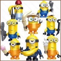 Set 6 / 8 Mô Hình Đồ Chơi Xe Hơi minion Dễ Thương Mới