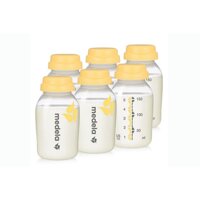 Set 6 bình trữ sữa Medela 150 ml in logo chính hãng nguyên hộp kèm túi tiệt trùng