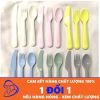 Set 6 Bộ Thìa, Dao, Dĩa Nhựa Cho Bé