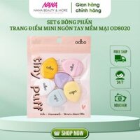 Set 6 bông mút trang điểm mini ODBO Tiny Puff OD8020 chính hãng - Nana Shop