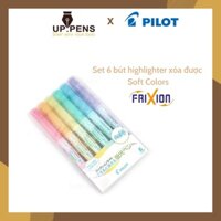 Set 6 bút dạ quang xóa được Pilot FriXion Light Soft Color Erasable Highlighter - Pastel Colors