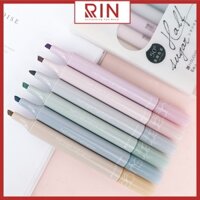 Set 6 bút highlight dạ quang đánh dấu dòng Haflsugar - Màu Trà