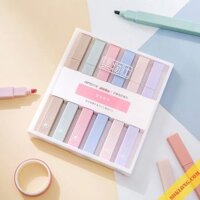 Set 6 bút highlight thân vuông màu Pastel, bút đánh dấu ghi chú HI05