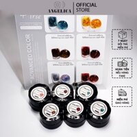Set 6 Chai Gel Nhũ Hổ Phách Nail Ẩn Xà Cừ Nhũ Khổng Tước Trang Trí Móng ANGELICA GNHP