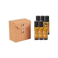 Set 6 Chai Thủy Tinh Rỗng 10ml Đựng Tinh Dầu Dạng Xịt In Hình Mèo May Mắn