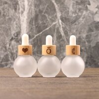 Set 6 Chai Thủy Tinh Rỗng 20ml Đựng Tinh Dầu Dạng Nhỏ Giọt Bằng Cao Su Màu Trắng