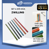 Set 6 đôi đũa ZWILLING nội địa Đức, Bộ đũa cầu vồng Đức GST ELC 450235