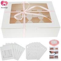 Set 6 Hộp Đựng Bánh cupcake 12 Lỗ Tiện Dụng shopskc6168