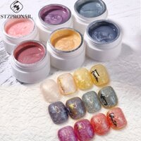 Set 6 hộp gel sơn móng tay STZPRONAIL vỏ sò ánh kim lấp lánh thời trang