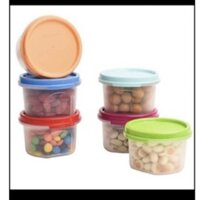 SET 6 HỘP TUPPERWARE 200ML ĐỰNG ĐỒ KHÔ + NGĂN MÁT
