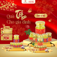 Set 6 hũ Yến sào Sâm Ngọc Linh - Yến sào Khánh Hòa chưng sẵn 35% (hũ 70ml)
