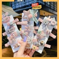 Set 6 Kẹp Tóc Mỏ Vịt rẻ Em Quảng Châu Cao Cấp Không Làm Tổn Hại Tóc Bé Ryn Accessories