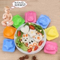 Set 6 khuôn bento làm cơm, ép trứng, làm bánh, làm đậu hũ non ăn dặm cho bé-thuykieu giayyeu4599