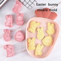 Set 6 Khuôn Làm Bánh Quy / Sô Cô La Hình Thỏ 3D Xinh Xắn