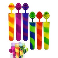 Set 6 Khuôn Silicone Làm Đá Không Phai Màu Có Nắp Đậy Tiện Dụng