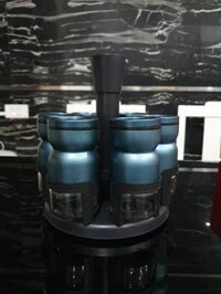 Set 6 lọ đựng gia vị khô Schafer kèm giá để xoay 360 độ