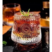 sét 6 ly thủy tinh , cốc thủy tinh đế lồi xoay cao cấp.