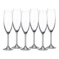 Set 6 Ly uống rượu vang trắng Bohemia Colibri 220 ml Champagne Flute 6pcs