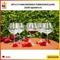 Set 6 Ly vang Bohemia Turbulence 570ml (xoáy quanh ly)