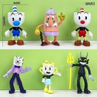 Set 6 Mô Hình Nhân Vật Mugman Mark Cup King Dice Ollie Duke Jasper Bowlboy Trong The Cuphead Showhead Bằng PVC