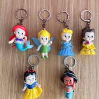 Set 6 Móc Khóa 5cm Hình Công Chúa Disney Xinh Xắn