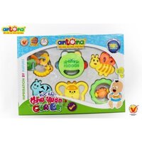 Set 6 Món Đồ Chơi Xúc Xắc Lục Lạc Antona Khu Vườn Của Bé Bằng Nhựa Nguyên Sinh Cho Trẻ Từ 3 Tháng Tuổi