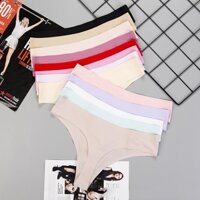 Set 6 Quần Lót Nữ Sexy Lọt Khe Quyến Rũ, Quần Chip Nữ Cotton Trơn Nhiều Màu Mã 110