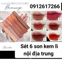Sét 6 son kem lì thân vuông.  nội địa Trung