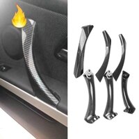 Set 6 Tay Nắm Cửa Bên Trong Họa Tiết Sợi Carbon Thay Thế Cho BMW E90 E91 3 Series 2004-2012