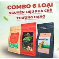 Set 6 Trà Oolong (100g/loại) pha chế (Lài, Rang, Hồng trà, Tứ quý, Kim tuyên, Bột Matcha)
